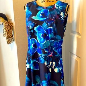 DKNY blue flower dress